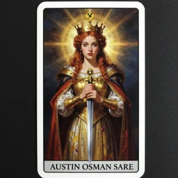 queen of swords tarot card by austin osman spare