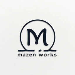 high quality logo for an art studio called mazen works