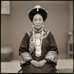 vintage photo of a yunnan empress by edward s curtis, photo journalism, photography, cinematic, national geographic photoshoot