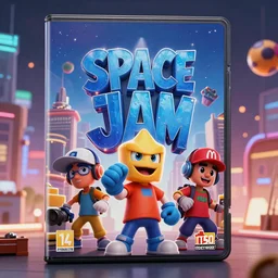 Space Jam DVD, realistic, photo, 8k -820