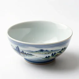 porcelain ceramic mixing bowl, professional product shot, isolated on a pure white background, centered, entire object in frame, sharp focus, soft studio lighting
