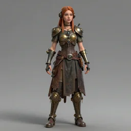 a girl in Slavic mythology, full body, steampunk, 3D render and matte painting, concept art, trending on artstation