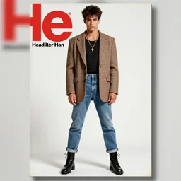 he - man inspired fashion. centerfold fashion magazine. 8 0 s whole body picture
