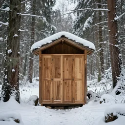 A wardrobe that is a portal to a snowy forest