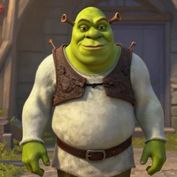 Shrek in The Walking Dead 4K quality photorealism