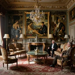 a large room filled with antique furniture in the style of wayne barlowe, gustav moreau, goward, bussiere, roberto ferri, santiago caruso, luis ricardo falero, dali