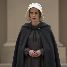 alison brie in handmaid's tale cloak