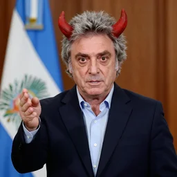 Mauricio Macri as the devil