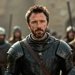 still frame from a movie, close up of ben affleck in a 15th century knight suit, centerframe, medieval background, rule of third, alexa 65, cooke prime 25mm, cinematic, film grain, flare