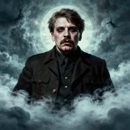 art in horror style, stalin in heaven, schizophrenia