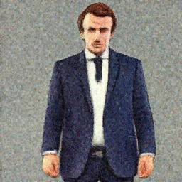 character design of emmanuel macron as a character of GTA 4, high quality, smooth