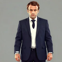 character design of emmanuel macron as a character of GTA 4, high quality, smooth