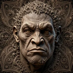 orc of fractals and patterns, wrinkled face, hyper - detailed, background intricate and detailed, ornate 8 k gorgeous intricate detailed, octane render