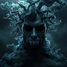 digital art of a necromancer made of water particles and black smoke, hyper realistic portrait full of details, canon eos, zbrush, artstation, by greg rutkowski and tom bagshaw anf marc simonetti