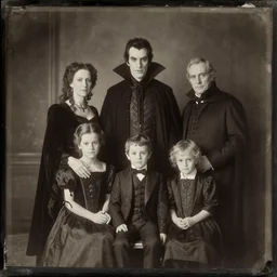 calotype sample photo of dracula's family