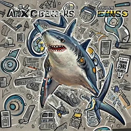 shark as an apex legends character digital illustration portrait design by, mark brooks detailed, gorgeous lighting, wide angle action dynamic portrait