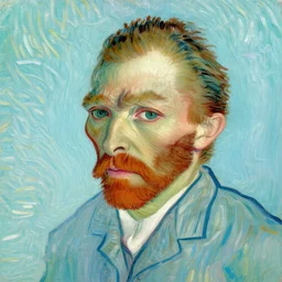 a man with a beard, art by Tony sart, van gogh