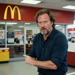 danny mcbride robbing a mcdonald's on cctv, photo, 4 k,