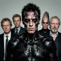portrait of dave gahan wearing evil black oily tar by hr giger, greg rutkowski, luis royo and wayne barlowe, 8 k