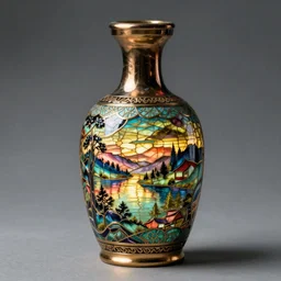 a bottle in a plique - a - jour enameling technique