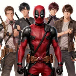 deadpool, realistic, extremely detailed, sharp focus, wide view, smooth, digital illustration, by james jean, by rossdraws, frank franzzeta, mcbess, sakimichan, brosmin, danton fadeev, steve simpson