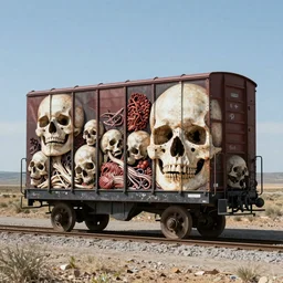 a boxcar made of flesh and bone
