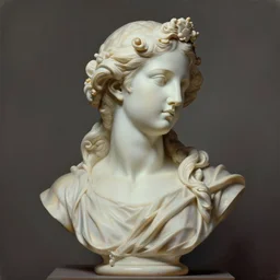 baroque vaporwave statue bust, trending on art station, 4k UHD, 8k, painting illustration, high detail