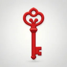 icon of an ornate red key