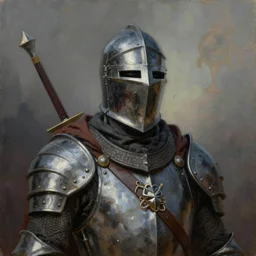 an portrait of a zombie crusader, Illustration, Detailed Oil painting, hyperrealistic
