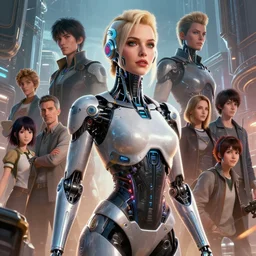highly detailed portrait of beautiful pretty cybertronic carla gugino fembot in detroit : become human, stephen bliss, unreal engine, fantasy art by greg rutkowski, loish, rhads, ferdinand knab, makoto shinkai and lois van baarle, ilya kuvshinov, rossdraws, tom bagshaw, global illumination, radiant light, detailed and intricate environment