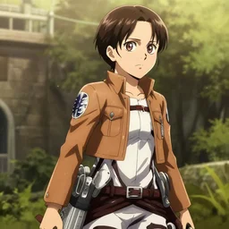 emma watson in attack on titan ( tv ), anime by wit studio, promotional image, tv still frame