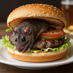 there's a dead rat in my burger, hd, 4k photograph