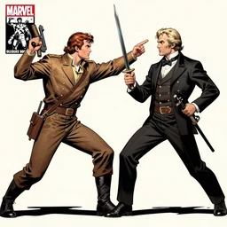 ulysses s grant fighting robert e lee, marvel comics comic book cover superhero comic
