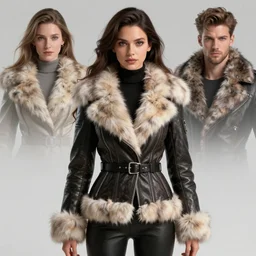 fur - lined dragonhide jacket!!! beautiful and elegant female!! gorgeous ayes!! character concept art, sharp focus, illustration, artgerm!! ayami kojima!! wlop!! ilya kuvshinov!! marc brunet!! octane render! unreal engine 5! highly rendered!! trending on artstation!! cgi vfx!