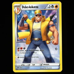 Pokemon card!!! of Duke Nukem, highly detailed trading card screenshot