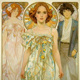 a beautiful painting of natalie portman by Alphonse Mucha and by yoshitaka Amano and by Mark Brooks and by john william waterhouse and by arthur rackham, Art Nouveau, Neo-Gothic, gothic, award winning painting, hyperdetailed, detailed