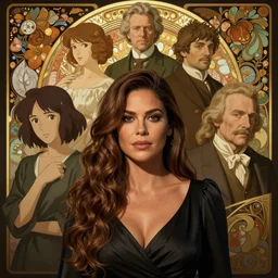 sofia vergara, highly detailed vfx portrait, unreal engine, greg rutkowski, loish, rhads, caspar david friedrich, makoto shinkai and lois van baarle, ilya kuvshinov, rossdraws, elegent, tom bagshaw, alphonse mucha, global illumination, detailed and intricate environment.