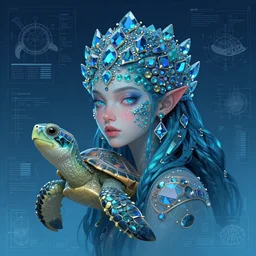 portrait of jewel turtlefolk dreamer in the style of Rob Lefield and Dan Mumford , trending on artstation, digital art,surrealism ,macro,blueprint ,vaporwave ,