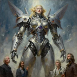 a giant hyperfuturistic mandelbrot goddess mecha, tim hildebrandt, wayne barlowe, bruce pennington, donato giancola, trending on artstation, cinematic composition, beautiful lighting, hyper detailed, 8 k, oil on canvas