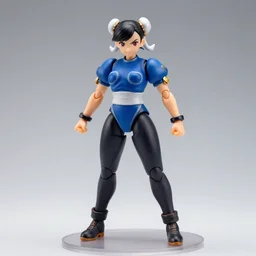 Chun li action figure, 4k product shot, studio lighting