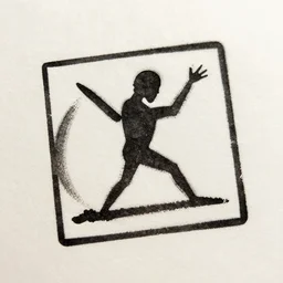 the mark of cain stamped on off white paper