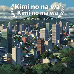 A screenshot of  a city view of seoul in the scene in the Makoto Shinkai anime film Kimi no na wa, pretty rim highlights and specular, art by Tom Bagshaw