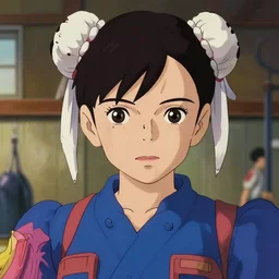 a film still portrait of a confident chun li, finely detailed features, closeup at the faces, perfect art, at the gymnasium, gapmoe yandere grimdark, trending on pixiv fanbox, painted by greg rutkowski makoto shinkai takashi takeuchi studio ghibli, akihiko yoshida
