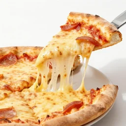 a still from a pizza commercial, cheese stretches off a slice 1 9 8 0 s