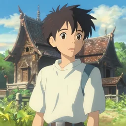 a matte of sukhothai in the sunny day, lovely, japanese anime, volumetric lighting, art by makoto shinkai