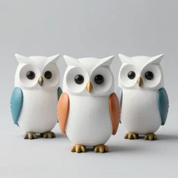 3 d, modern, plastic owl by jon burgerman and luke pearson