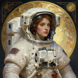 psychoslayer, woman astronaut, intricate abstract. being entered by machine, portrait, highly detailed, deep focus, elegant, illuminated, elegant, highly detailed, digital painting, artstation, concept art, smooth, sharp focus, illustration, art by artgerm and greg rutkowski and alphonse mucha