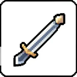 retrogaming 1 - bit sword, icon, item, pixelart