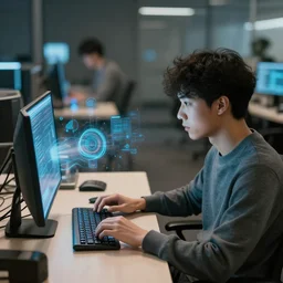 computer evolves into a person