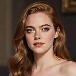 emma stone portrait by vince ruz and julio cesar and isabelle staub, disney princess, glamorous, attractive, stylish make up, highlights, character art, digital illustration, semirealism, realistic shaded perfect face, soft and blurry
